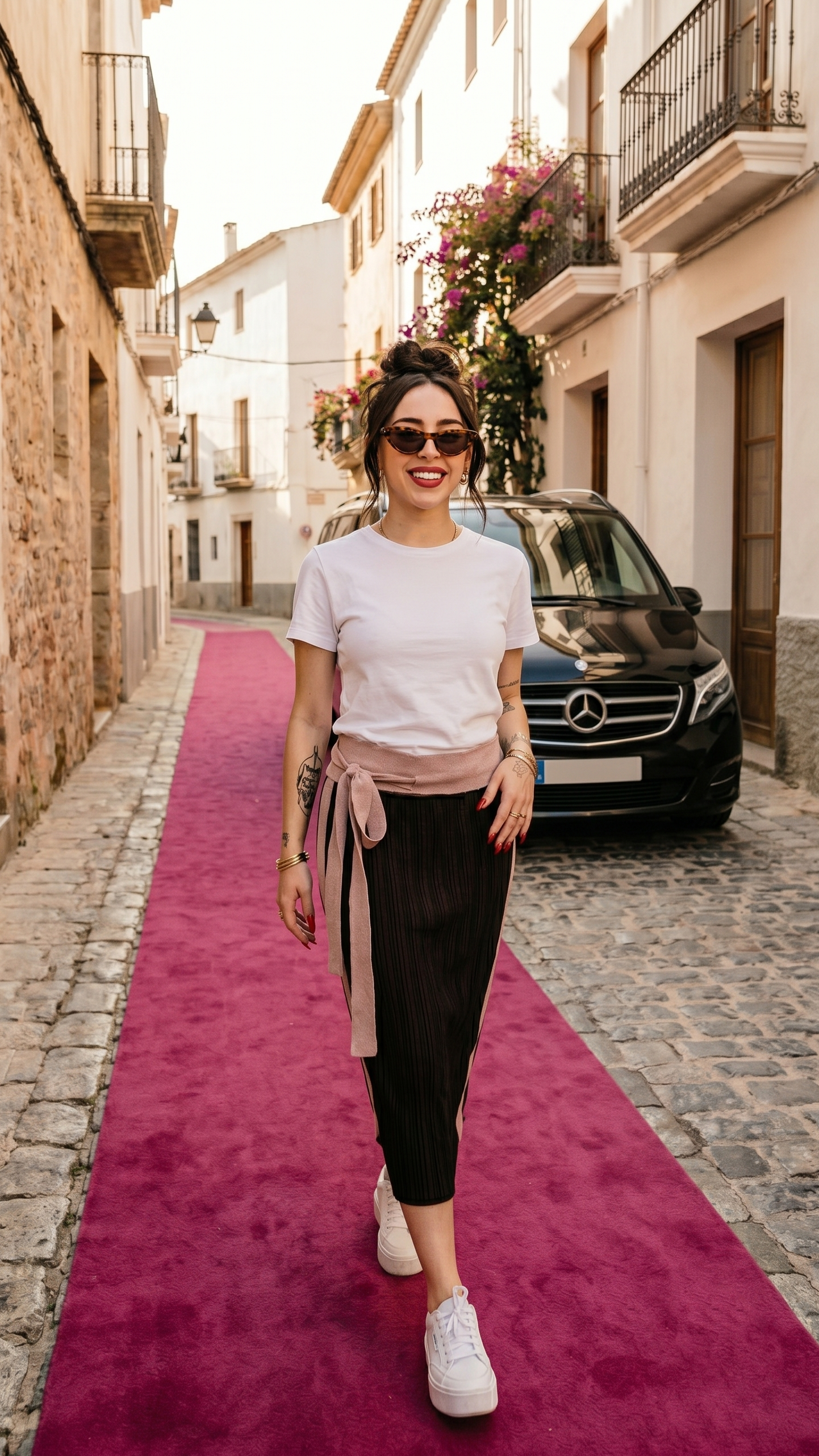 Pink carpet bienvenida
